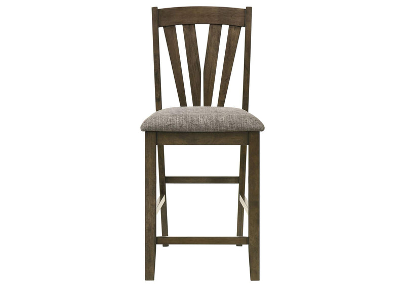 109179 Canfield Counter Height Dining Side Chair Brown (Set of 2)