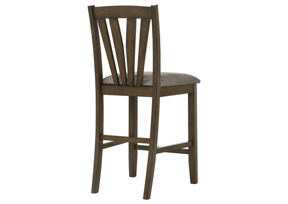 109179 Canfield Counter Height Dining Side Chair Brown (Set of 2)