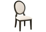 109230-S5 Twyla 5-piece Round Wood Dining Room Table Set Dark Cocoa