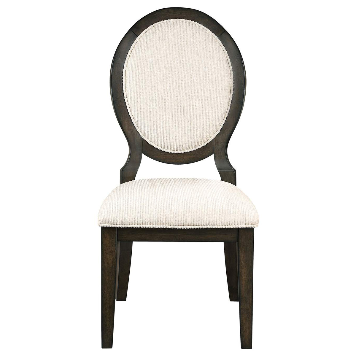 109230-S5 Twyla 5-piece Round Wood Dining Room Table Set Dark Cocoa