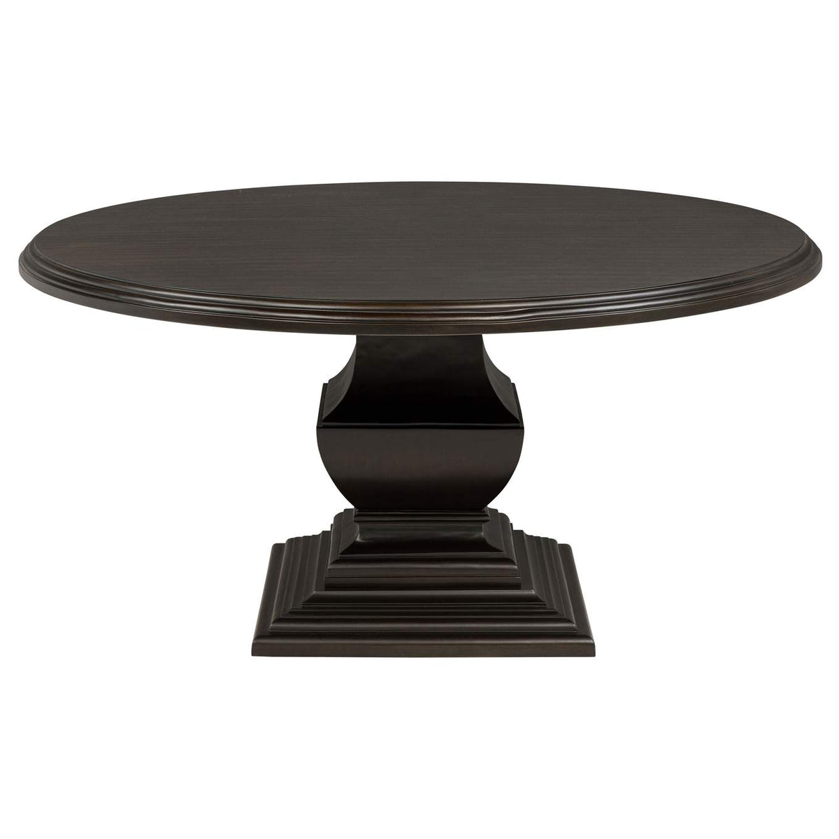 109230-S7 Twyla 7-piece Round Wood Dining Room Table Set Dark Cocoa