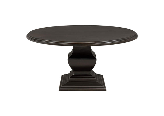 109230-S7 Twyla 7-piece Round Wood Dining Room Table Set Dark Cocoa