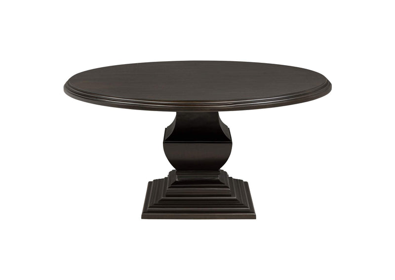 109230-S7 Twyla 7-piece Round Wood Dining Room Table Set Dark Cocoa