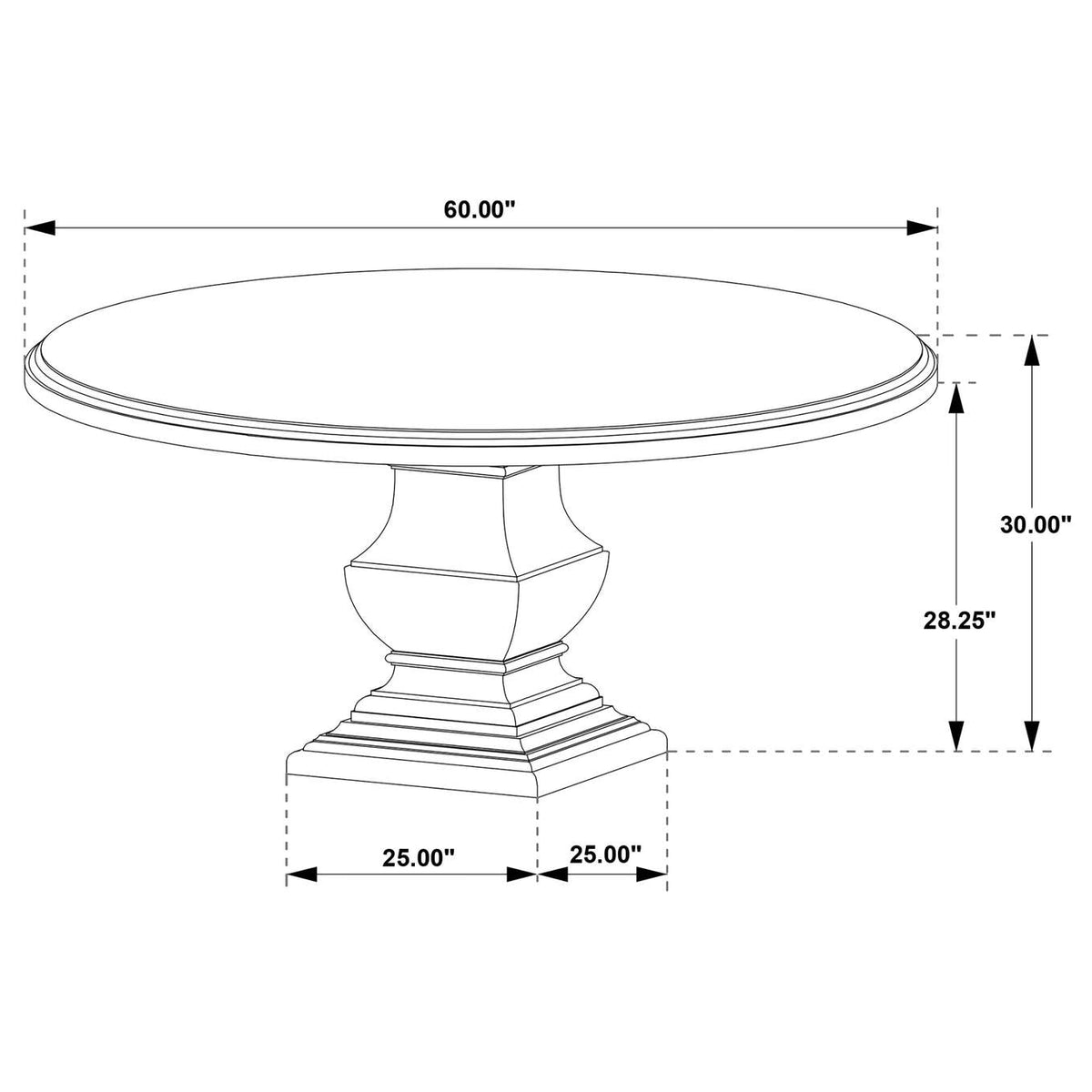 109230 Twyla 60-inch Round Wood Dining Room Table Dark Cocoa
