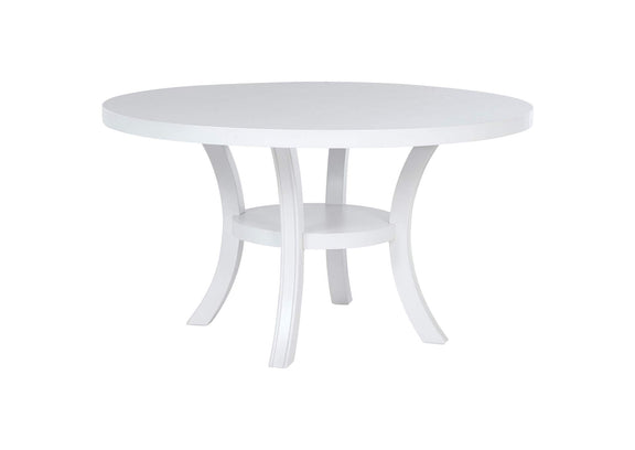109330-S5 Judd 5-piece 54-inch Round Wood Dining Table Set Pearl White