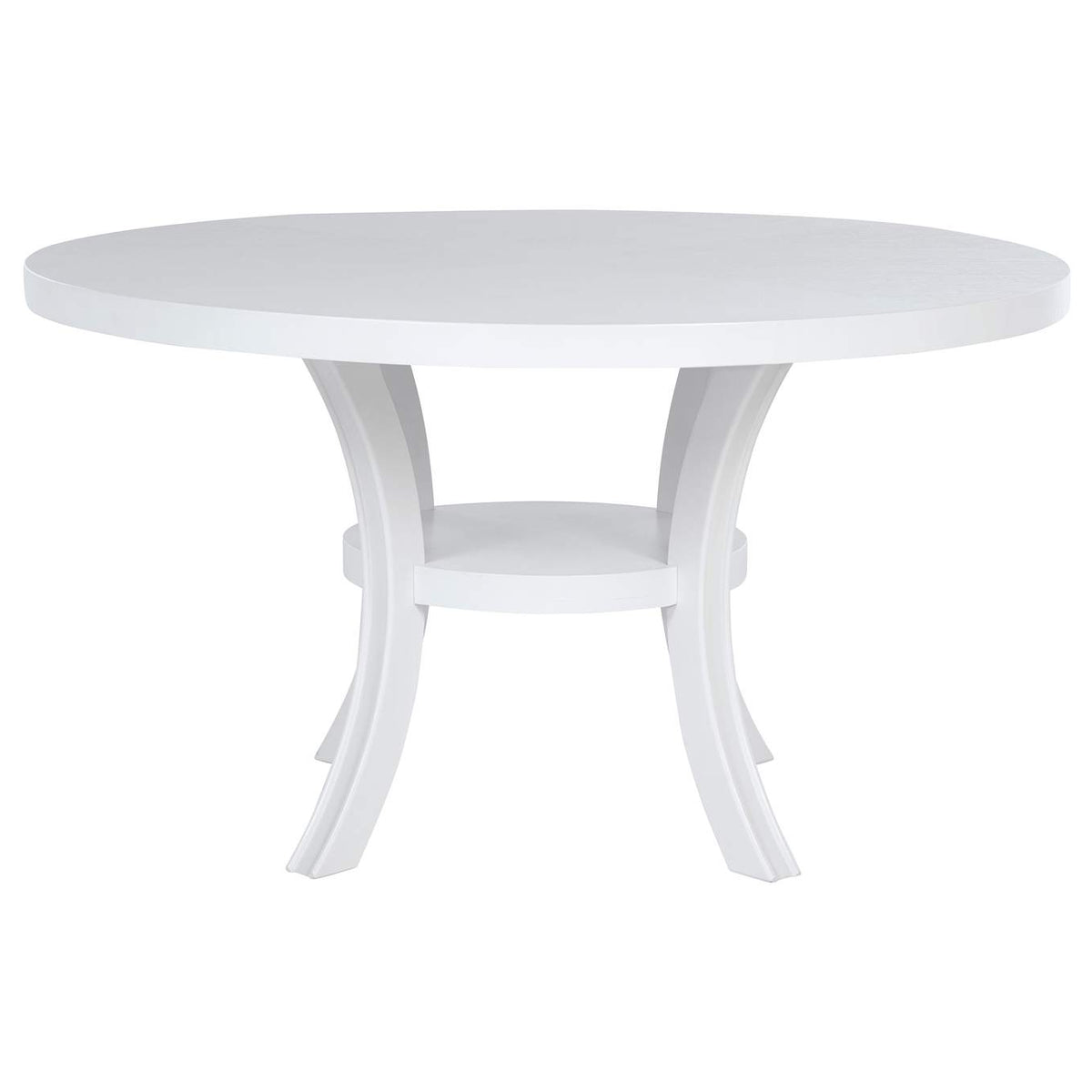 109330-S5 Judd 5-piece 54-inch Round Wood Dining Table Set Pearl White