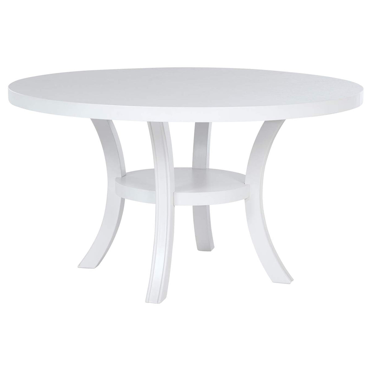109330-S7 Judd 7-piece 54-inch Round Wood Dining Table Set Pearl White