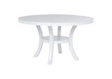 109330-S7 Judd 7-piece 54-inch Round Wood Dining Table Set Pearl White