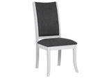 109330-S7 Judd 7-piece 54-inch Round Wood Dining Table Set Pearl White