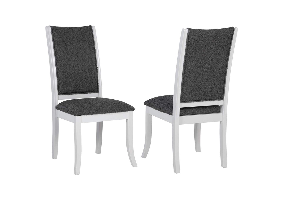 109332 Judd Upholstered Dining Side Chair Pearl White (Set of 2)