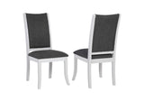 109332 Judd Upholstered Dining Side Chair Pearl White (Set of 2)