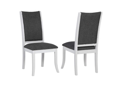 109332 Judd Upholstered Dining Side Chair Pearl White (Set of 2)