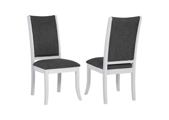 109332 Judd Upholstered Dining Side Chair Pearl White (Set of 2)