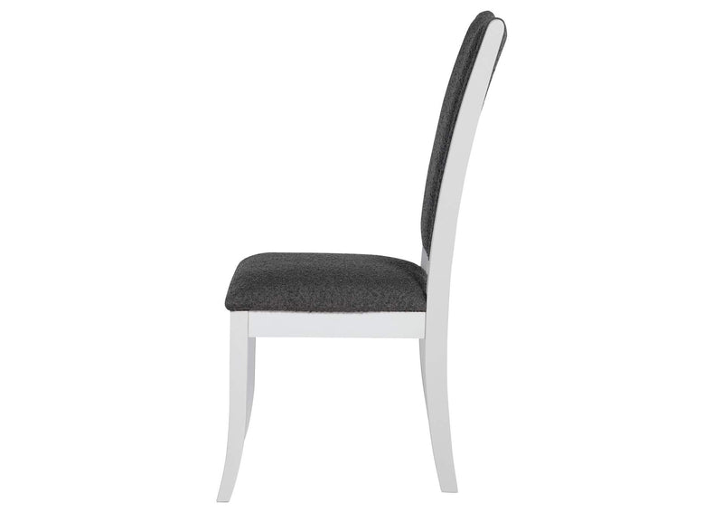 109332 Judd Upholstered Dining Side Chair Pearl White (Set of 2)