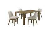 109351-S5 Castlewood 5-piece 71-inch Rectangular Dining Set Brown Oak
