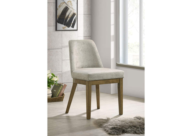 109352 Castlewood Upholstered Side Chair Light Tan (Set of 2)