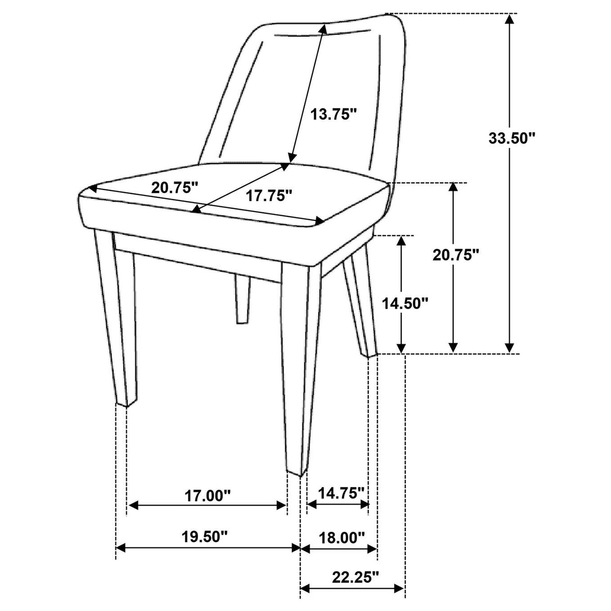 109352 Castlewood Upholstered Side Chair Light Tan (Set of 2)