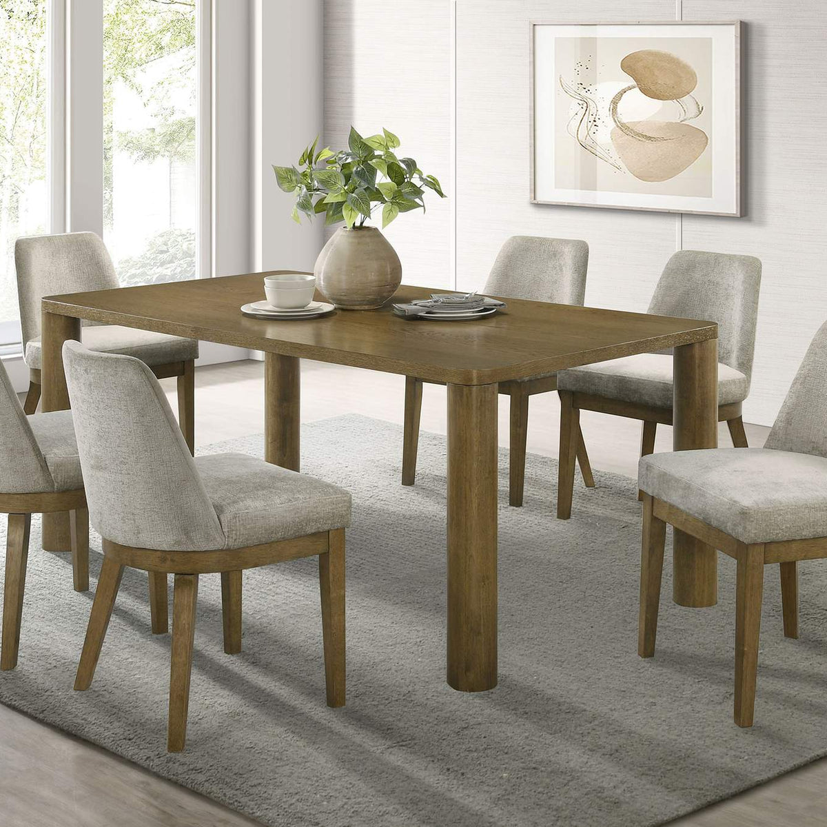 109352 Castlewood Upholstered Side Chair Light Tan (Set of 2)