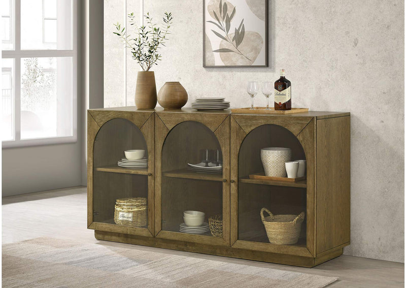 109355 Castlewood 71-inch Dining Sideboard Buffet Server Brown Oak