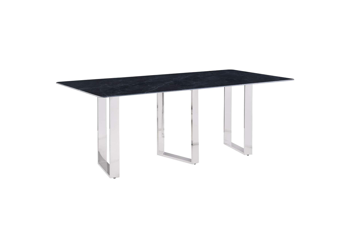 109361 Desden 79-inch Rectangular Sintered Stone Dining Table Grey