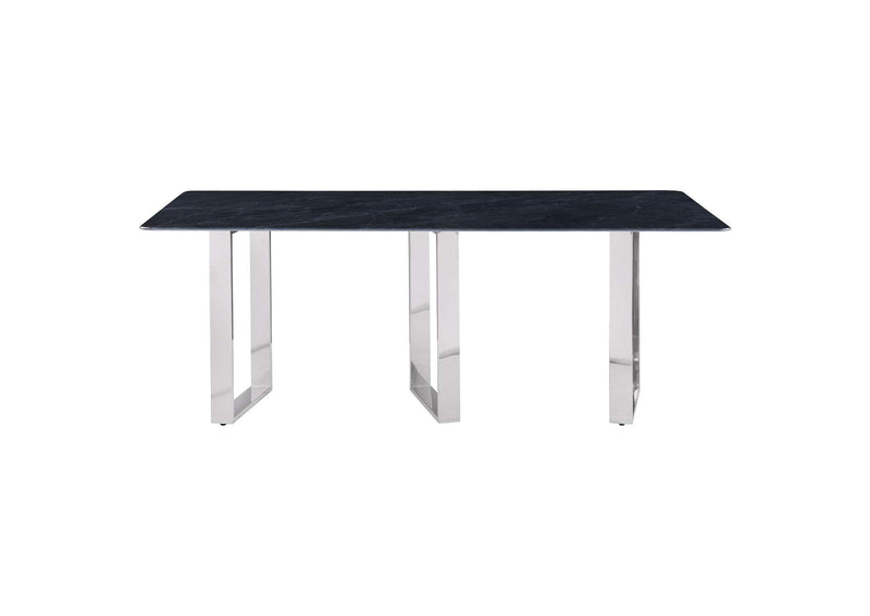109361 Desden 79-inch Rectangular Sintered Stone Dining Table Grey