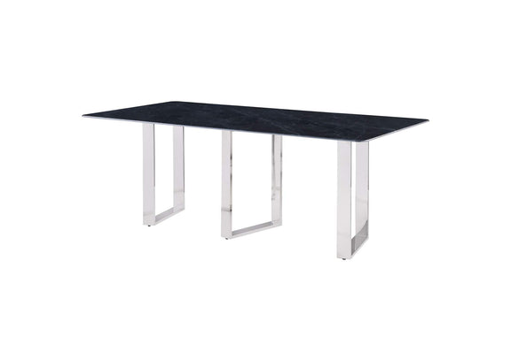 109361 Desden 79-inch Rectangular Sintered Stone Dining Table Grey
