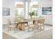 109381-S7 Kailani 7-piece Rectangular Wood Dining Table Set Beige Oak