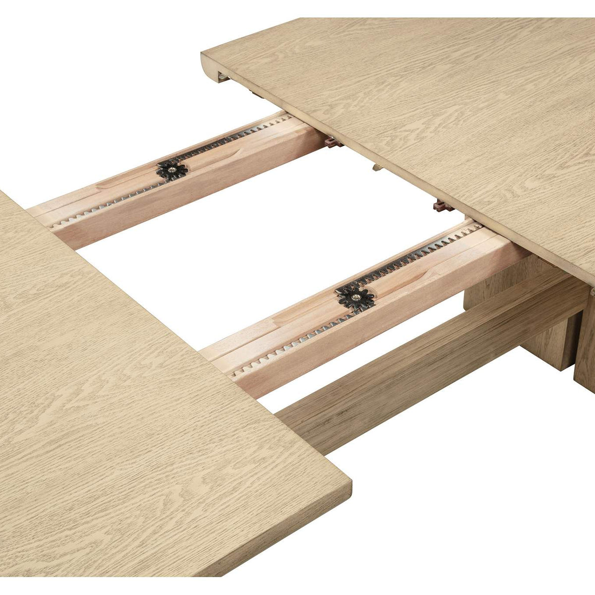 109381-S7 Kailani 7-piece Rectangular Wood Dining Table Set Beige Oak