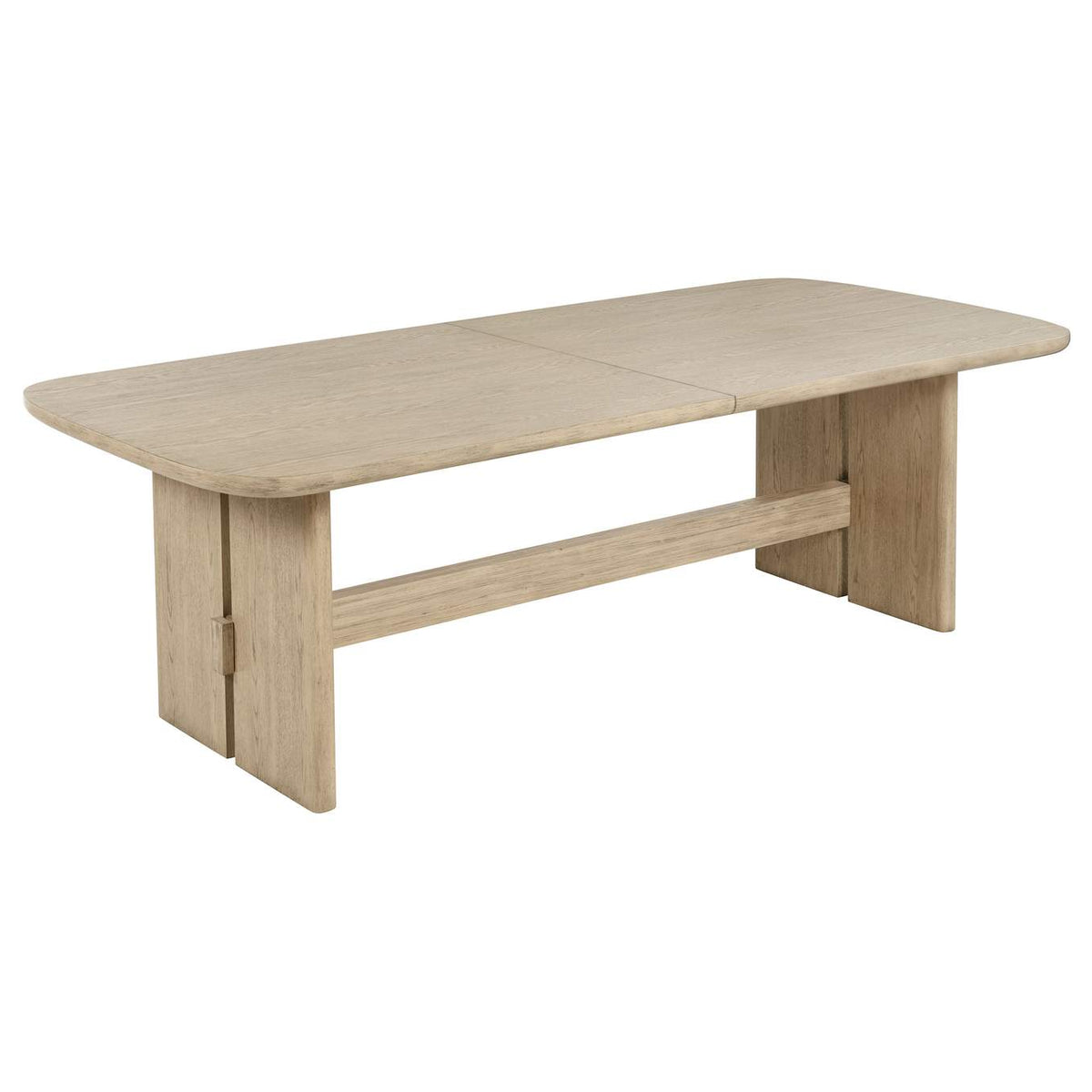 109381-S9 Kailani 9-piece Rectangular Wood Dining Table Set Beige Oak