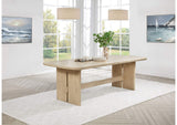 109381 Kailani 110-inch Rectangular Wood Dining Table Beige Oak