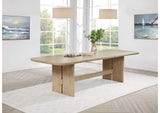 109381 Kailani 110-inch Rectangular Wood Dining Table Beige Oak