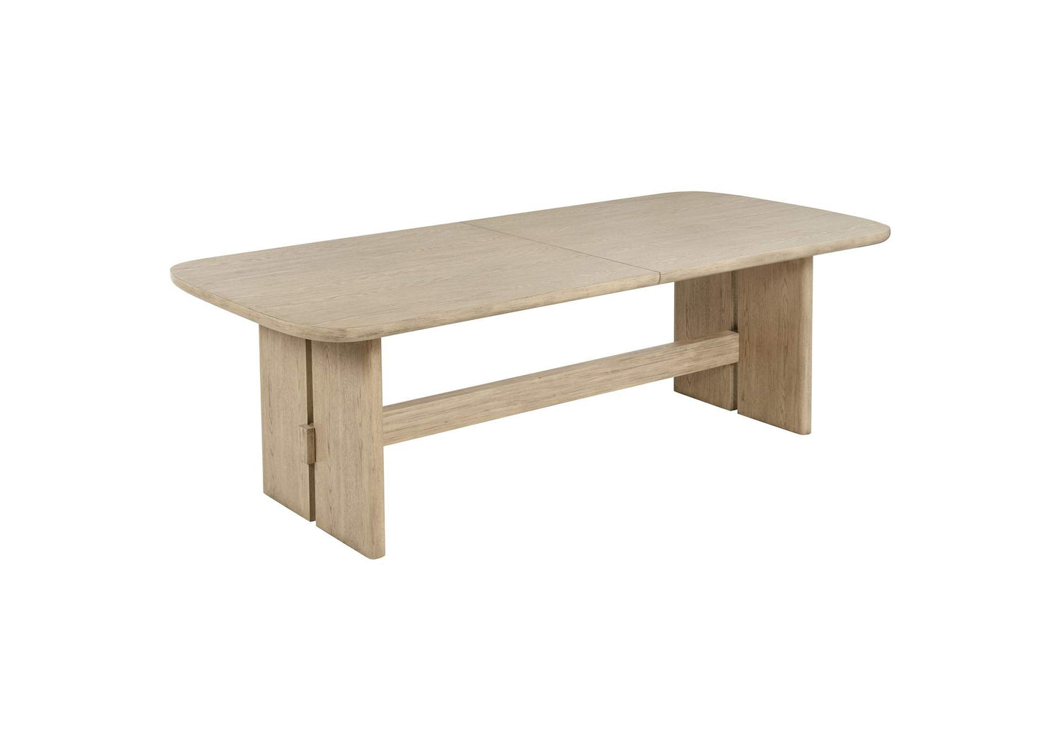 109381 Kailani 110-inch Rectangular Wood Dining Table Beige Oak