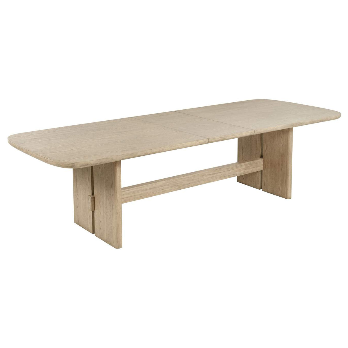 109381 Kailani 110-inch Rectangular Wood Dining Table Beige Oak
