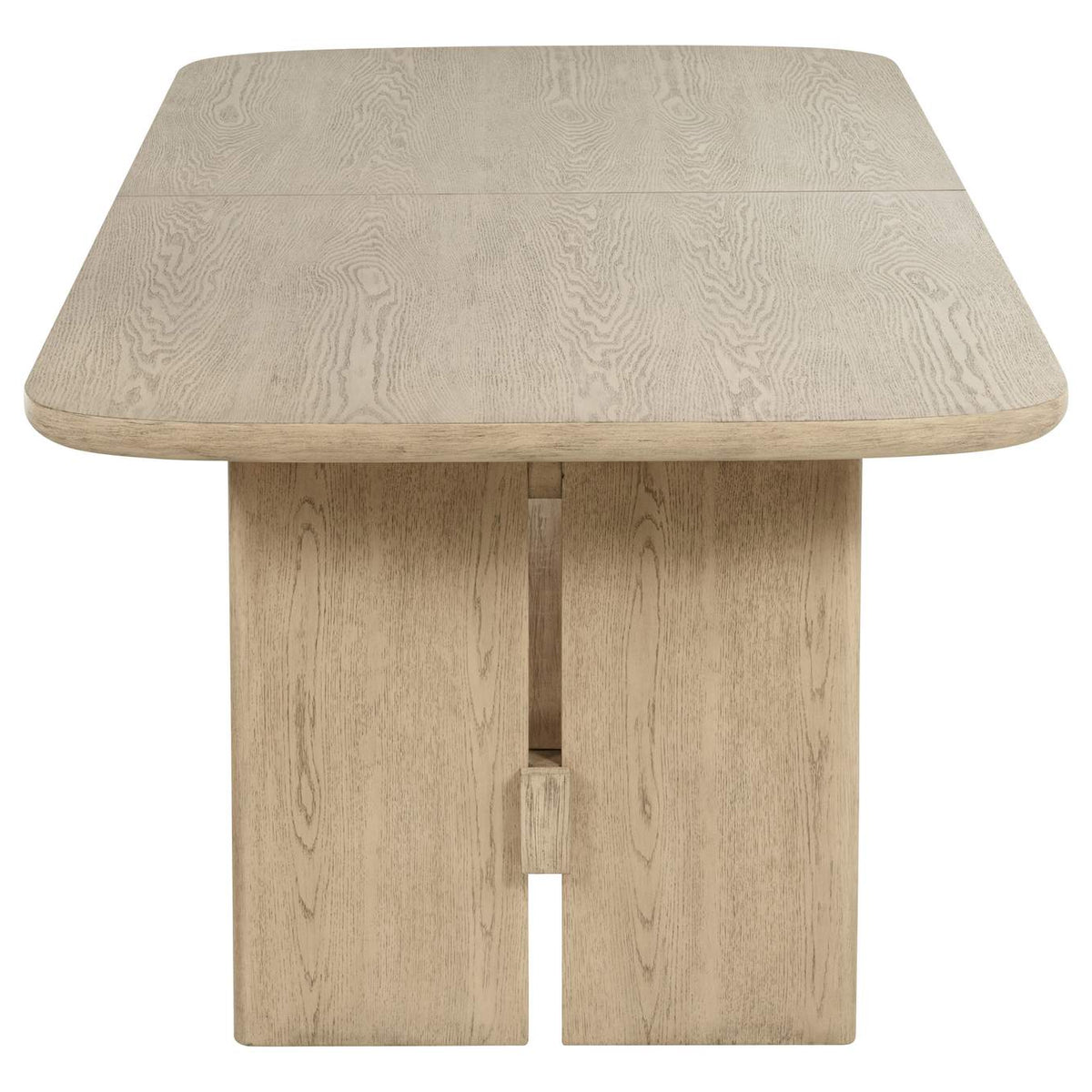 109381 Kailani 110-inch Rectangular Wood Dining Table Beige Oak