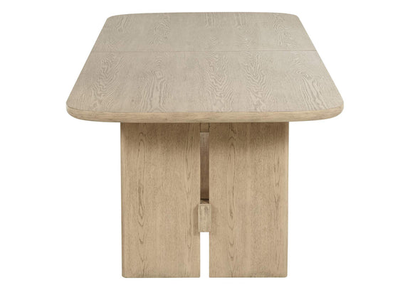 109381 Kailani 110-inch Rectangular Wood Dining Table Beige Oak