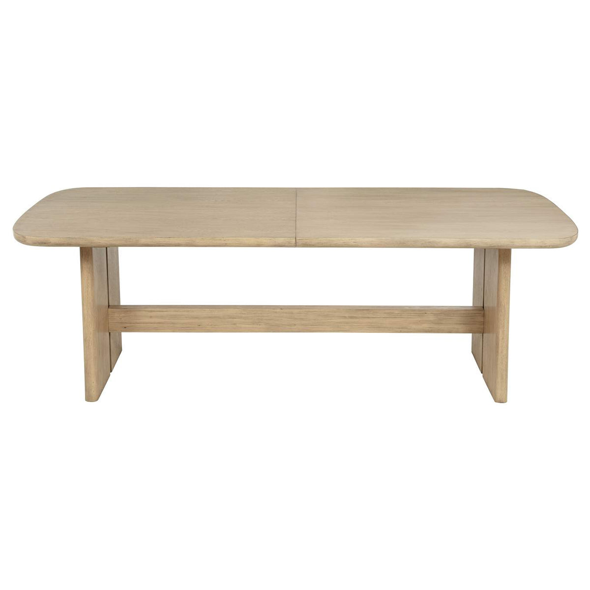 109381 Kailani 110-inch Rectangular Wood Dining Table Beige Oak
