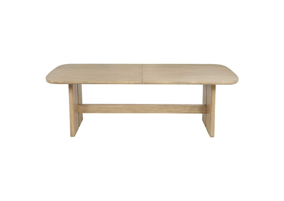 109381 Kailani 110-inch Rectangular Wood Dining Table Beige Oak