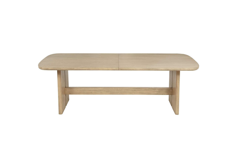 109381 Kailani 110-inch Rectangular Wood Dining Table Beige Oak