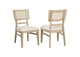 109382 Kailani Rattan Cane Dining Side Chair Beige Oak (Set of 2)