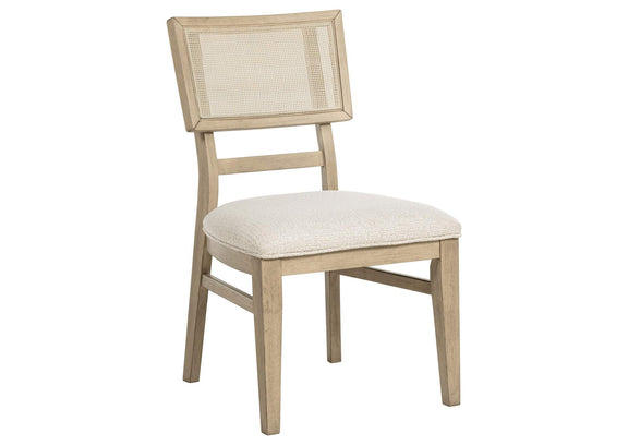 109382 Kailani Rattan Cane Dining Side Chair Beige Oak (Set of 2)