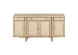 109385 Kailani 4-door Cane Sideboard Buffet Cabinet Beige Oak