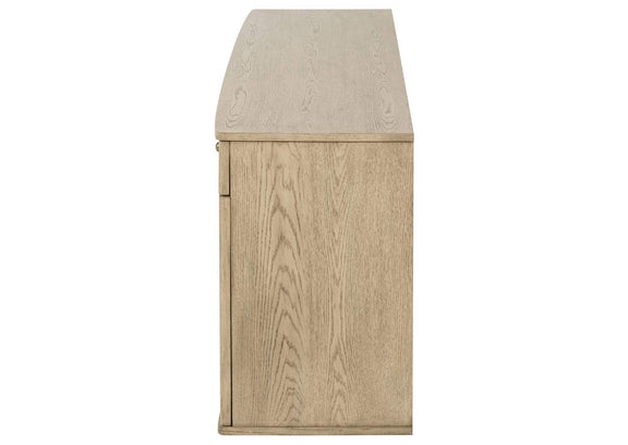 109385 Kailani 4-door Cane Sideboard Buffet Cabinet Beige Oak