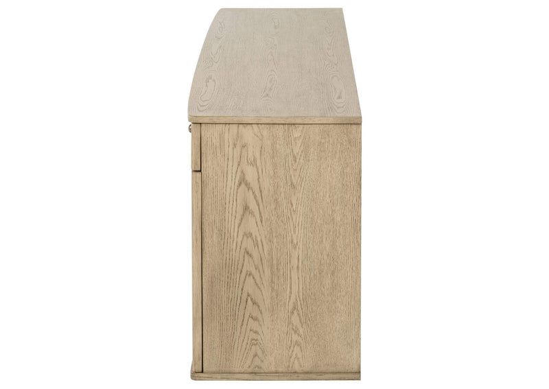 109385 Kailani 4-door Cane Sideboard Buffet Cabinet Beige Oak