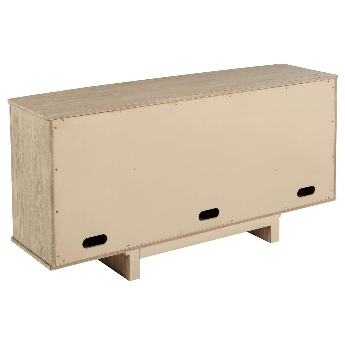 109385 Kailani 4-door Cane Sideboard Buffet Cabinet Beige Oak