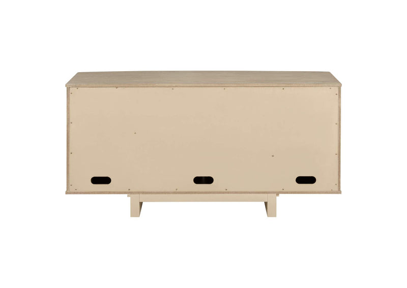 109385 Kailani 4-door Cane Sideboard Buffet Cabinet Beige Oak