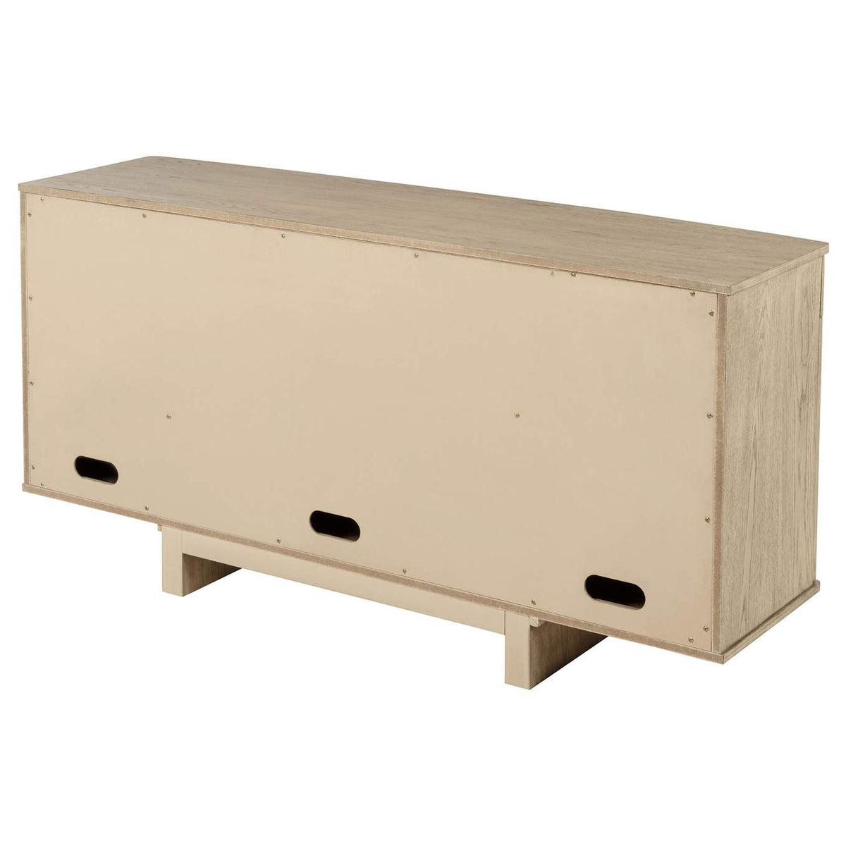 109385 Kailani 4-door Cane Sideboard Buffet Cabinet Beige Oak