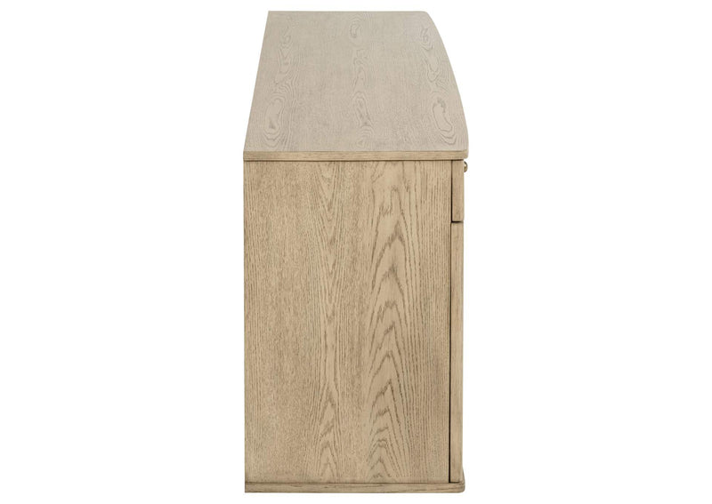 109385 Kailani 4-door Cane Sideboard Buffet Cabinet Beige Oak