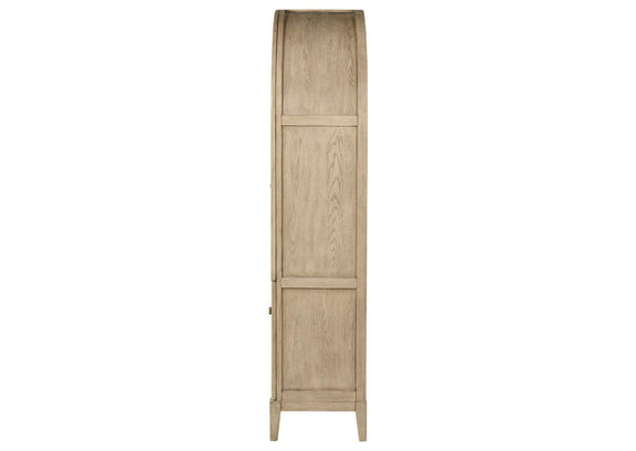109386 Kailani 4-Door Cane Dining Vitrine Display Cabinet Beige Oak