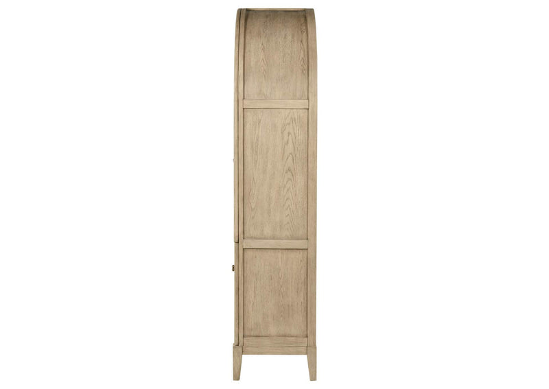 109386 Kailani 4-Door Cane Dining Vitrine Display Cabinet Beige Oak