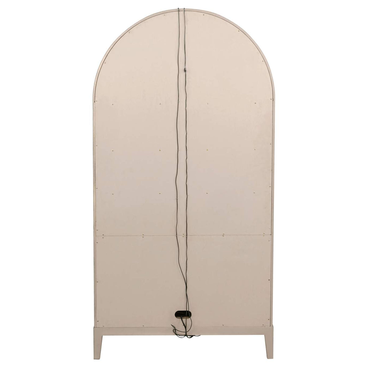 109386 Kailani 4-Door Cane Dining Vitrine Display Cabinet Beige Oak